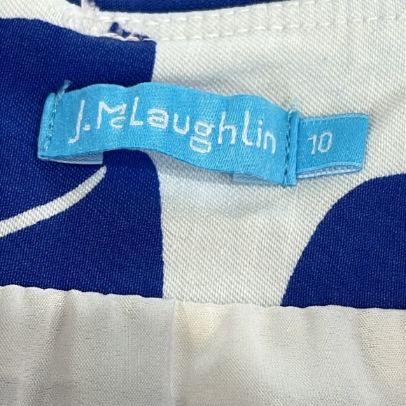 J . McLaughlin Serina Floral Print blue/white skirt women’s size 10 - Picture 8 of 13